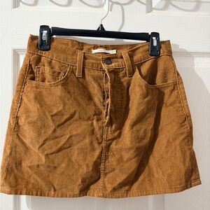 ICON Tan Corduroy Mini Skirt